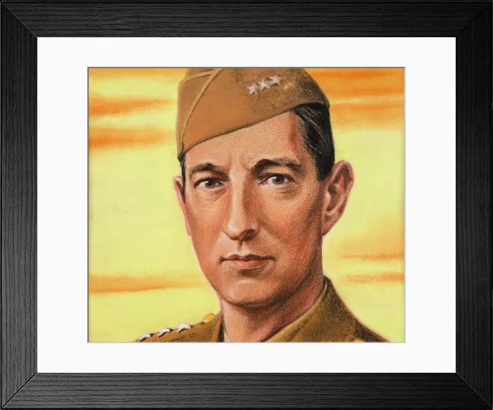 Framed Print : General Mark Clark Artist Tim, c1943. Creators: William Timym, Central Office of Information Framed Print : General Mark Clark Artist Tim, c1943. Creators: William Timym, Central Office of Information