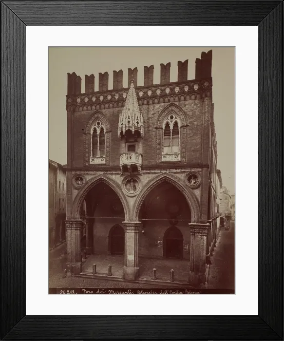 Framed Print : Foro dei Mercanti - Palazzo della Mercanzia, Bologna, between 1880-1890. Creator: Emilia Framed Print : Foro dei Mercanti - Palazzo della Mercanzia, Bologna, between 1880-1890. Creator: Emilia