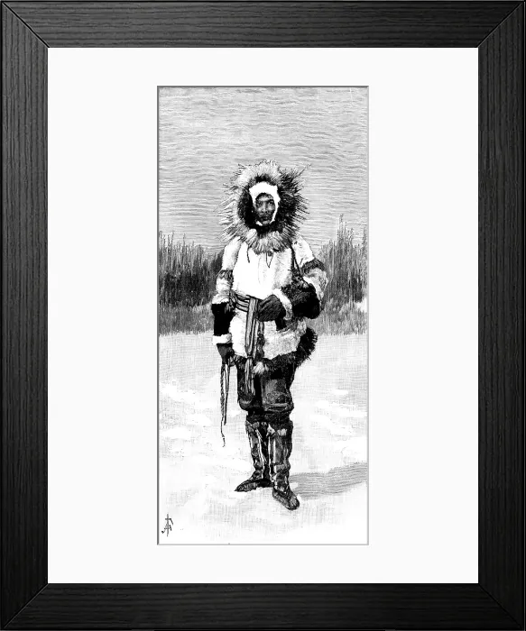 Framed Print : The Earl of Lonsdale in his Arctic travelling dress, 1890. Creator: Unknown Framed Print : The Earl of Lonsdale in his Arctic travelling dress, 1890. Creator: Unknown