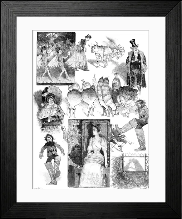 Framed Print : The Drury-Lane Pantomime, 'Jack and the Beanstalk', 1890. Creator: R. Taylor Framed Print : The Drury-Lane Pantomime, 'Jack and the Beanstalk', 1890. Creator: R. Taylor