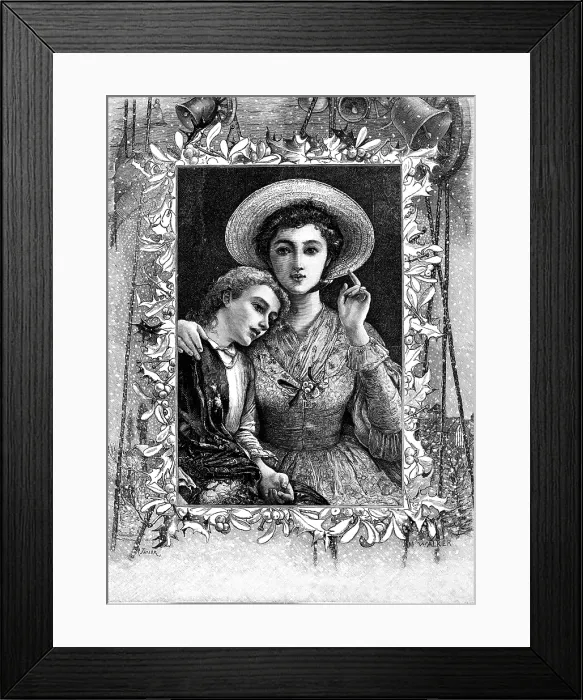 Framed Print : Christmas Bells, drawn by Miss M. Walker, 1883. Creator: R. Taylor Framed Print : Christmas Bells, drawn by Miss M. Walker, 1883. Creator: R. Taylor
