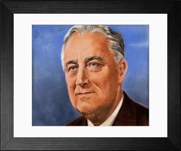 Framed Print : Portrait of Franklin D Roosevelt, c1940s. Creator: William Timym Framed Print : Portrait of Franklin D Roosevelt, c1940s. Creator: William Timym