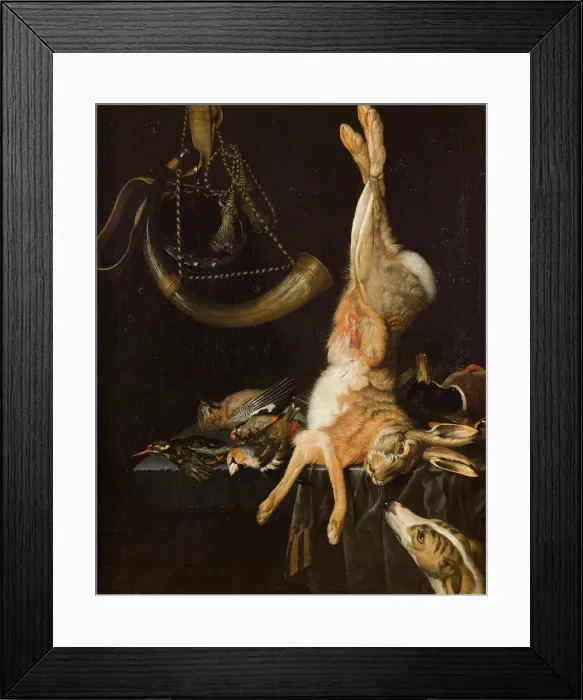 Framed Print : Still Life with a Hare, between 1698-1705. Creator: Philipp Ferdinand de Hamilton Framed Print : Still Life with a Hare, between 1698-1705. Creator: Philipp Ferdinand de Hamilton