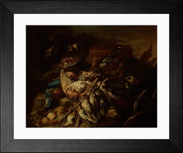 Framed Print : Still Life, around the mid-18th century. Creator: Baldassare de Caro Framed Print : Still Life, around the mid-18th century. Creator: Baldassare de Caro