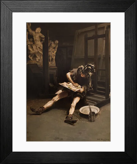 Framed Print : Phantoms in the Studio-Irony, between 1883 and 1885. Creator: Piotr Stachiewicz