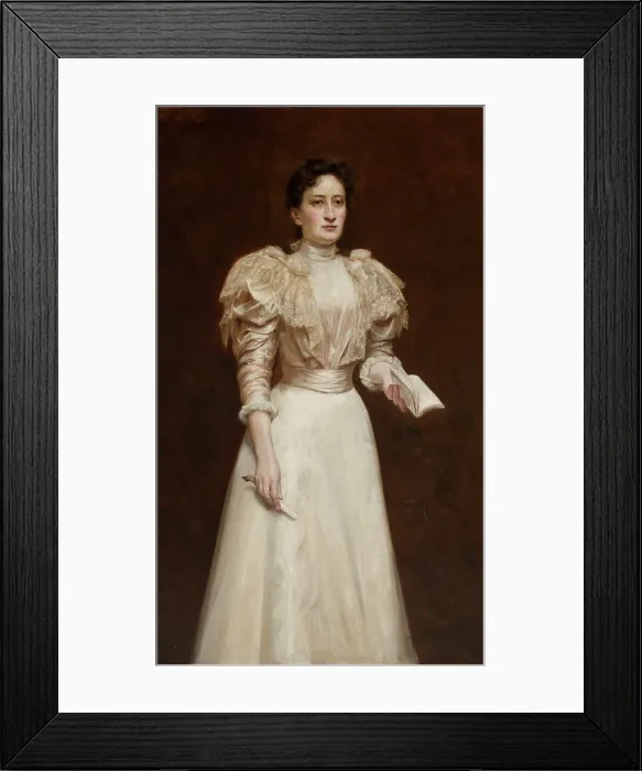 Framed Print : Portrait of Antonina Schmidt, 1897. Creator: Stanislaw Cercha Framed Print : Portrait of Antonina Schmidt, 1897. Creator: Stanislaw Cercha