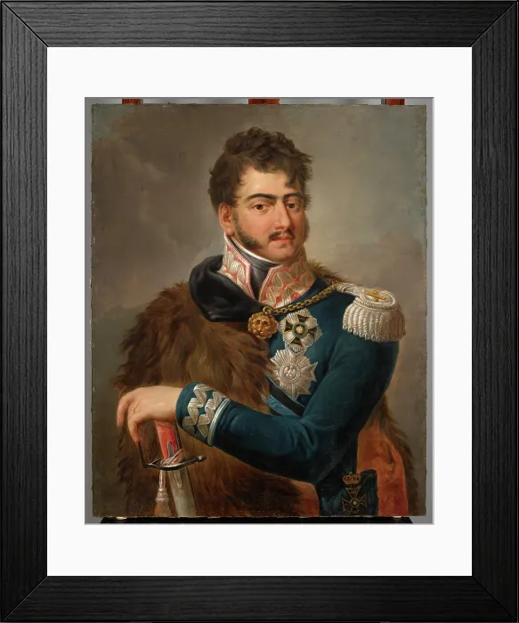 Framed Print : Portrait of Prince Jozef Poniatowski (1763-1813), after 1814. Creator: Antoni Stanislaw Brodowski Framed Print : Portrait of Prince Jozef Poniatowski (1763-1813), after 1814. Creator: Antoni Stanislaw Brodowski