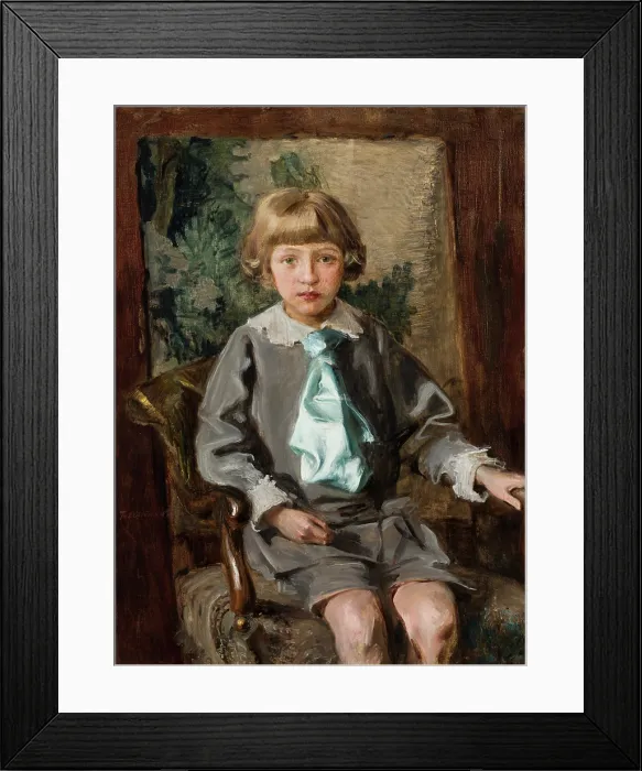 Framed Print : Portrait of Iwo Lominski as a Child, 1913. Creator: Teodor Axentowicz Framed Print : Portrait of Iwo Lominski as a Child, 1913. Creator: Teodor Axentowicz