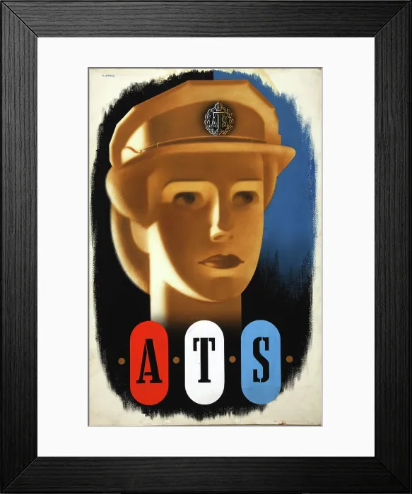 Framed Print : Forces Recruitment - ATS, World War II poster, c1939-c1945. Creator: Abram Games. Forces Recruitment - ATS, World War II poster, c1939-c1945. Creator: Abram Games Framed Print : Forces Recruitment - ATS, World War II poster, c1939-c1945. Creator: Abram Games. Forces Recruitment - ATS, World War II poster, c1939-c1945. Creator: Abram Games