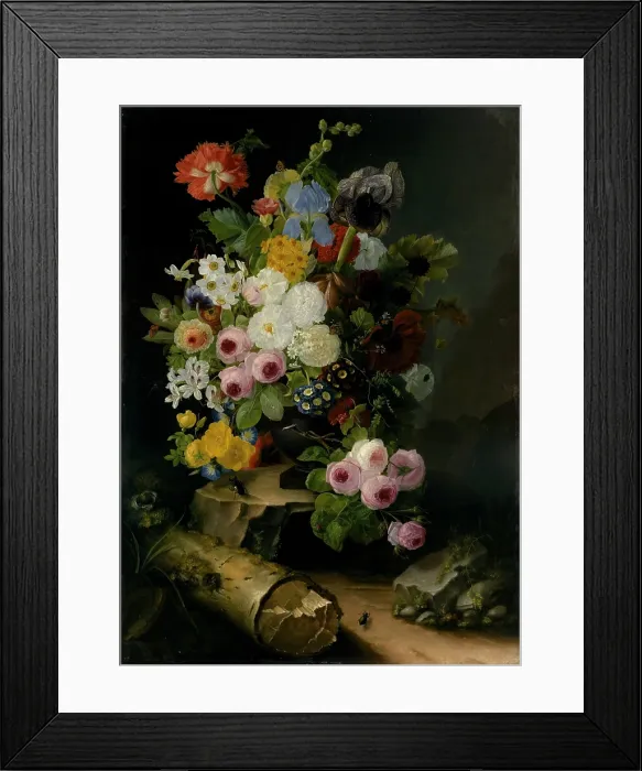 Framed Print : Flowers, c1800. Creator: Jan van Os Framed Print : Flowers, c1800. Creator: Jan van Os