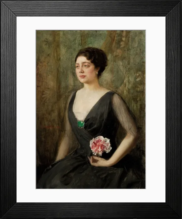 Framed Print : Portrait of Izabela Szembekowa, c1912. Creator: Teodor Axentowicz Framed Print : Portrait of Izabela Szembekowa, c1912. Creator: Teodor Axentowicz