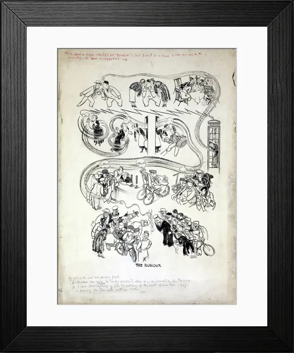 Framed Print : The rumour, anti-rumour and careless talk WWII poster, between 1939 and 1946