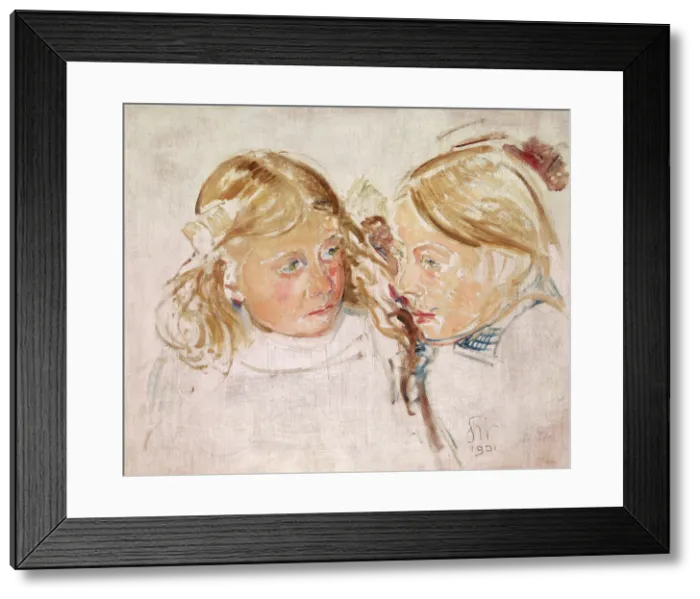Framed Print : Double Portrait, 1901. Creator: Stanislaw Wyspianski Framed Print : Double Portrait, 1901. Creator: Stanislaw Wyspianski