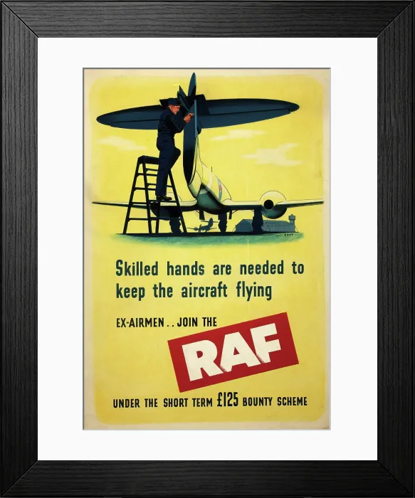 Framed Print : Skilled hands are needed to keep the aircraft flying... WWII poster, between 1939 and 1946