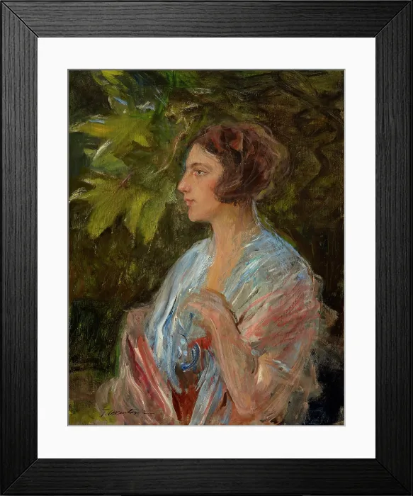 Framed Print : Portrait of a Lady, c1930. Creator: Teodor Axentowicz Framed Print : Portrait of a Lady, c1930. Creator: Teodor Axentowicz