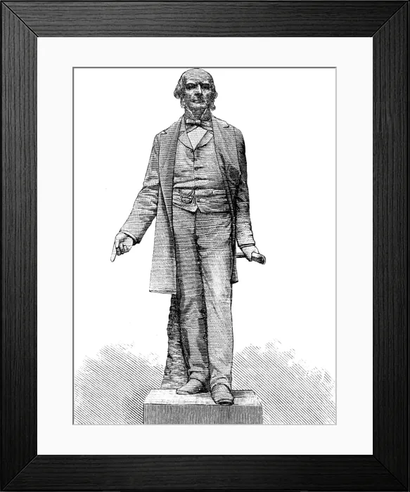 Framed Print : Statue of Mr. Gladstone at the City Liberal Club, 1883. Creator: Unknown Framed Print : Statue of Mr. Gladstone at the City Liberal Club, 1883. Creator: Unknown