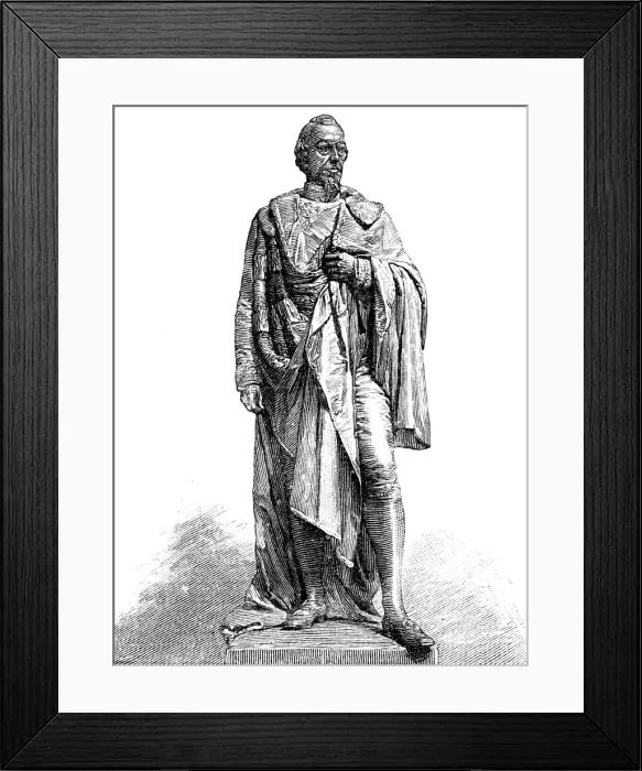 Framed Print : Statue of Lord Beaconsfield at Liverpool, 1883. Creator: Unknown Framed Print : Statue of Lord Beaconsfield at Liverpool, 1883. Creator: Unknown