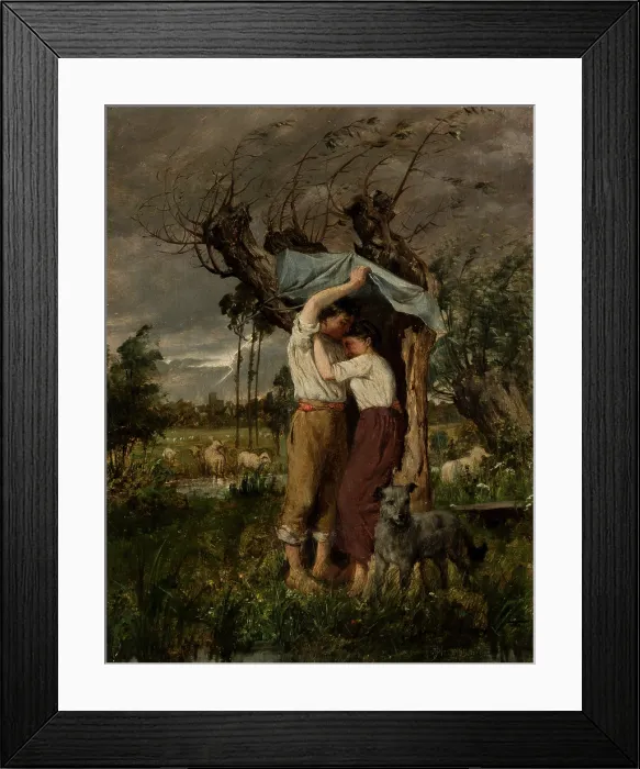 Framed Print : Refuge before a Storm, 1880. Creator: Paul Merwart Framed Print : Refuge before a Storm, 1880. Creator: Paul Merwart