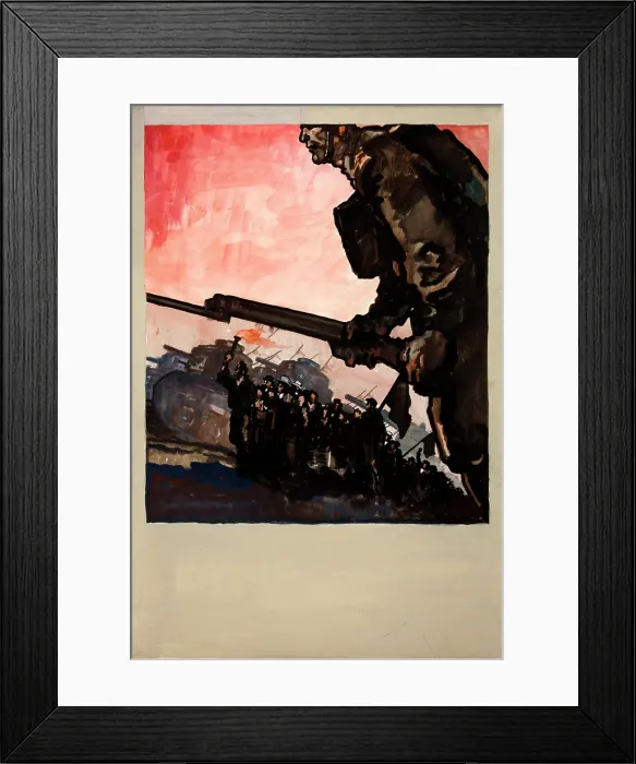 Framed Print : Man with lighted torch at head of a column of civilians, between 1939 and 1946. Creators: Unknown, Central Office of Information Framed Print : Man with lighted torch at head of a column of civilians, between 1939 and 1946. Creators: Unknown, Central Office of Information