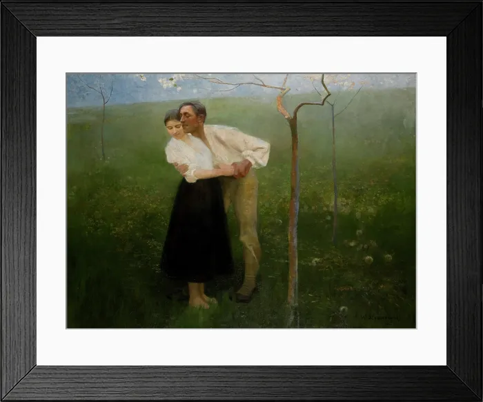 Framed Print : Hutsul Courtship, 1892. Creator: Waclaw Szymanowski Framed Print : Hutsul Courtship, 1892. Creator: Waclaw Szymanowski