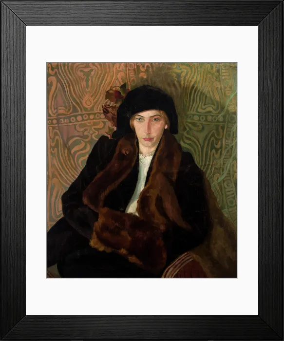 Framed Print : Portrait of Eugenia Dunin-Borkowska, 1912. Creator: Stanislaw Ignacy Witkiewicz