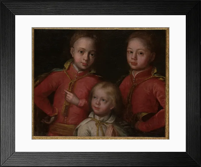 Framed Print : Portrait of the Sons of John III Sobieski: Aleksander (1677-1714), Konstanty...and Jan...after 1685. Creator: Unknown Framed Print : Portrait of the Sons of John III Sobieski: Aleksander (1677-1714), Konstanty...and Jan...after 1685. Creator: Unknown