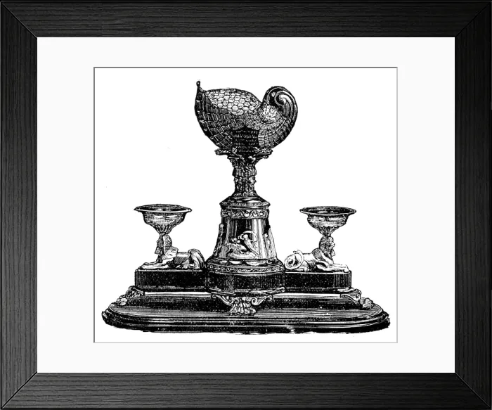 Framed Print : Silver cradle presented to the wife of the Mayor of Brighton, 1883. Creator: Unknown Framed Print : Silver cradle presented to the wife of the Mayor of Brighton, 1883. Creator: Unknown