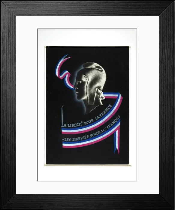 Framed Print : Freedom for France - freedom for the French, World War II poster, 1940. Creator: Unknown. Freedom for France - freedom for the French, World War II poster, 1940 Framed Print : Freedom for France - freedom for the French, World War II poster, 1940. Creator: Unknown. Freedom for France - freedom for the French, World War II poster, 1940