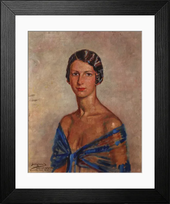 Framed Print : Portrait of a Woman, 1932. Creator: Luis Alberto Sangroniz Framed Print : Portrait of a Woman, 1932. Creator: Luis Alberto Sangroniz
