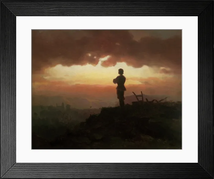 Framed Print : Evening Prayer of a Farmer, 1865. Creator: Artur Grottger Framed Print : Evening Prayer of a Farmer, 1865. Creator: Artur Grottger