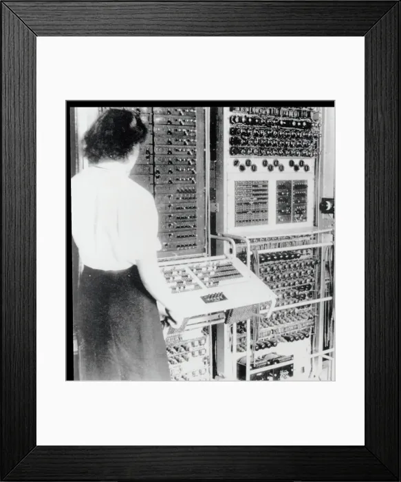 Framed Print : Colossus codebreaking computer in operation, World War II, 1943. Creator: Unknown Framed Print : Colossus codebreaking computer in operation, World War II, 1943. Creator: Unknown