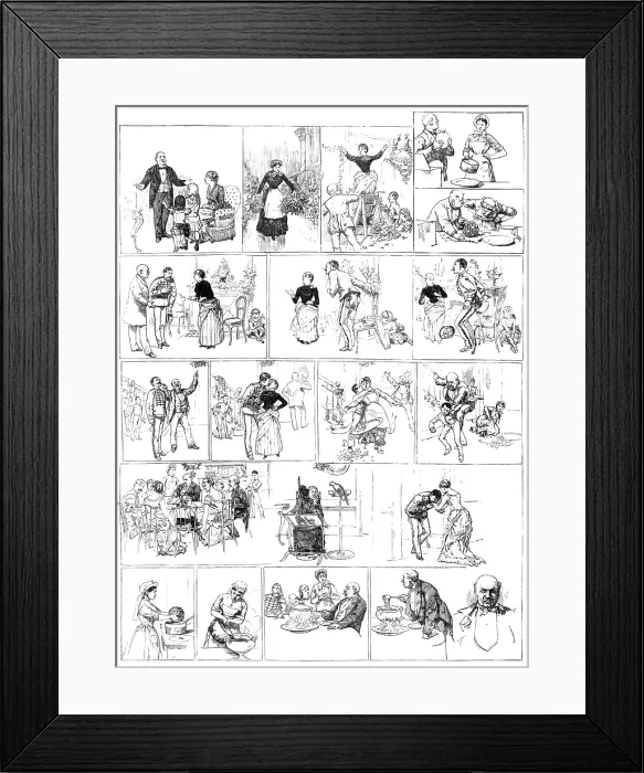 Framed Print : An English Christmas in Paris, drawn by A. Forestier, 1883. Creator: Unknown Framed Print : An English Christmas in Paris, drawn by A. Forestier, 1883. Creator: Unknown