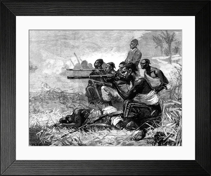 Framed Print : The Great Military Disaster in the Soudan: native Egyptian troops, 1883. Creator: Unknown Framed Print : The Great Military Disaster in the Soudan: native Egyptian troops, 1883. Creator: Unknown