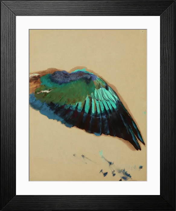 Framed Print : Study of a Wing-Study of a Fgure of 'Inspiration' from the Curtain for the Municipal... c1899. Creator: Henryk Siemiradzki