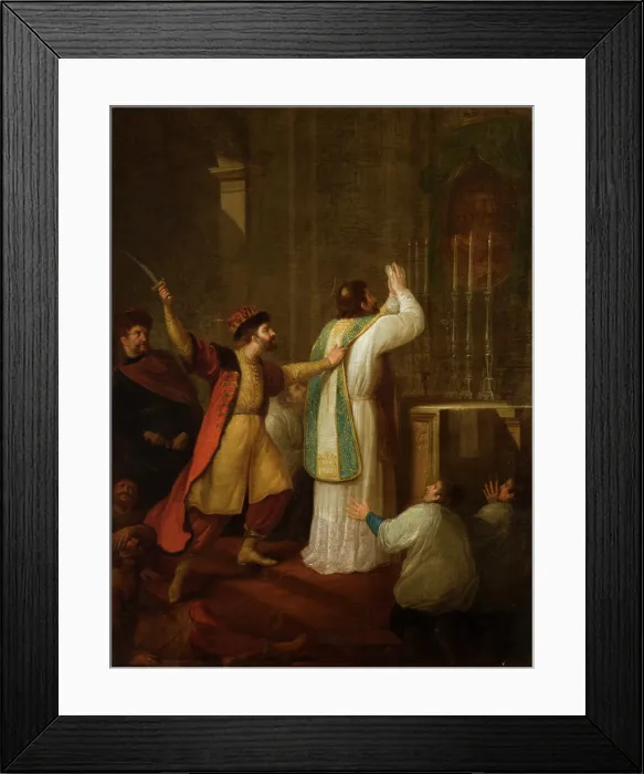 Framed Print : Death of Bishop Stanislaw Szczepanowski, after 1816. Creator: Jozef Peszka Framed Print : Death of Bishop Stanislaw Szczepanowski, after 1816. Creator: Jozef Peszka