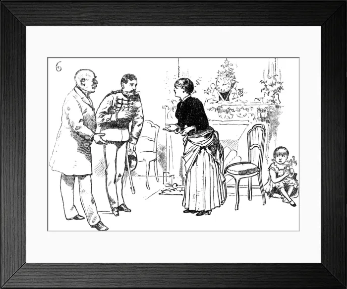 Framed Print : An English Christmas in Paris, drawn by A. Forestier, 1883. Creator: Unknown Framed Print : An English Christmas in Paris, drawn by A. Forestier, 1883. Creator: Unknown