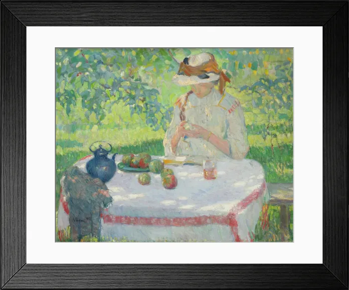Framed Print : In the Garden, 1910. Creator: Wlodzimierz Blocki Framed Print : In the Garden, 1910. Creator: Wlodzimierz Blocki