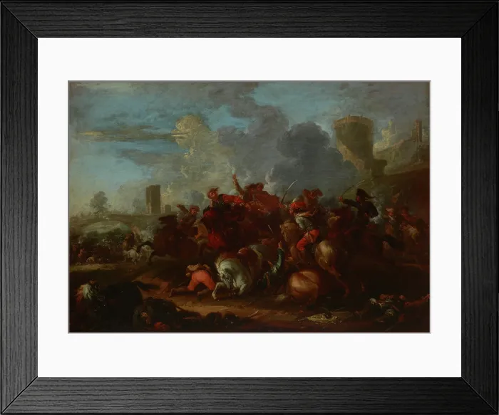 Framed Print : Encounter, 1740-1761. Creator: August Querfurt Framed Print : Encounter, 1740-1761. Creator: August Querfurt