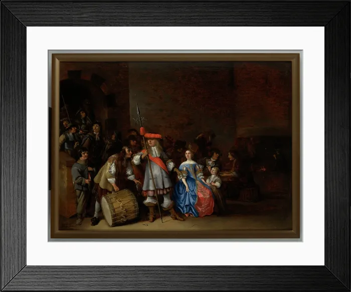 Framed Print : Guardroom Scene, c1665 -1673. Creator: Anthonie Palamedesz Framed Print : Guardroom Scene, c1665 -1673. Creator: Anthonie Palamedesz