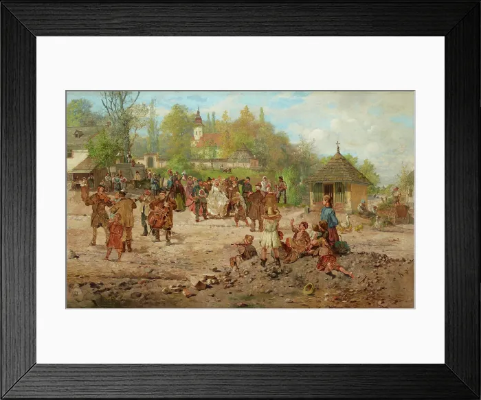 Framed Print : Wedding at Salwator, 1886. Creator: Seweryn Bieszczad Framed Print : Wedding at Salwator, 1886. Creator: Seweryn Bieszczad