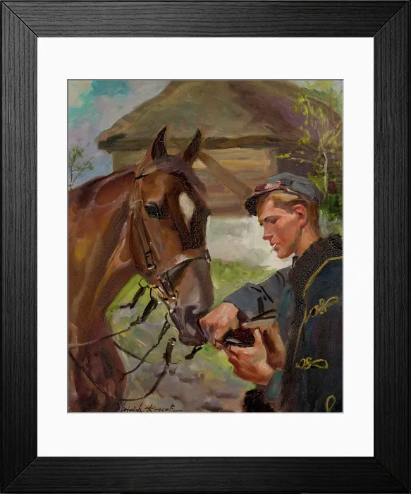Framed Print : Uhlan at a Horse, between 1925-1930. Creator: Wojciech Kossak Framed Print : Uhlan at a Horse, between 1925-1930. Creator: Wojciech Kossak