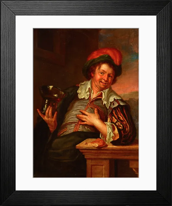 Framed Print : Man with a Cup, between 1660-1719. Creator: Jacob Toorenvliet Framed Print : Man with a Cup, between 1660-1719. Creator: Jacob Toorenvliet