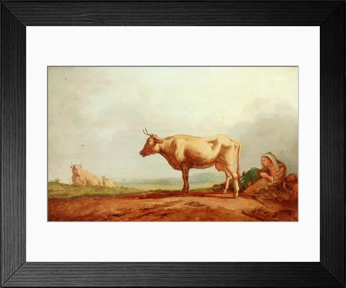 Framed Print : Cows at Pasture, c1800. Creator: Jacob van Strij Framed Print : Cows at Pasture, c1800. Creator: Jacob van Strij