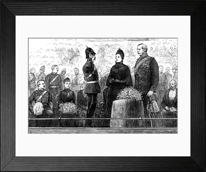 Framed Print : Prize Distribution to the Second Volunteer Battalion Royal Fusiliers at St. James's Hall, 1883 Framed Print : Prize Distribution to the Second Volunteer Battalion Royal Fusiliers at St. James's Hall, 1883