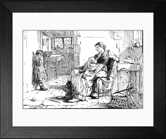 Framed Print : The Mother, by A. Hacker:Institute of Painters in Oil Colours, 1883. Creator: Dawson Framed Print : The Mother, by A. Hacker:Institute of Painters in Oil Colours, 1883. Creator: Dawson