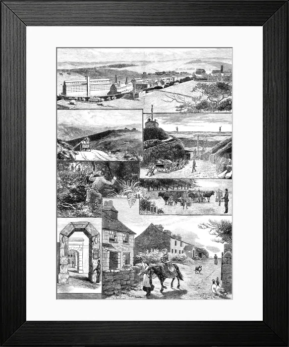 Framed Print : Sketches of the Convict Prisons: Dartmoor, 1883. Creator: Unknown Framed Print : Sketches of the Convict Prisons: Dartmoor, 1883. Creator: Unknown