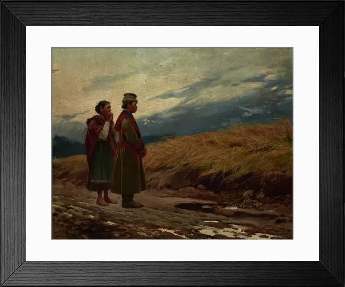 Framed Print : After a Storm, 1892. Creator: Tadeusz Popiel Framed Print : After a Storm, 1892. Creator: Tadeusz Popiel