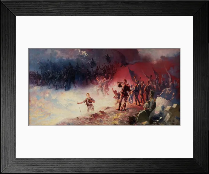 Framed Print : Reveille, 1894. Creator: Wlodzimierz Luskina Framed Print : Reveille, 1894. Creator: Wlodzimierz Luskina