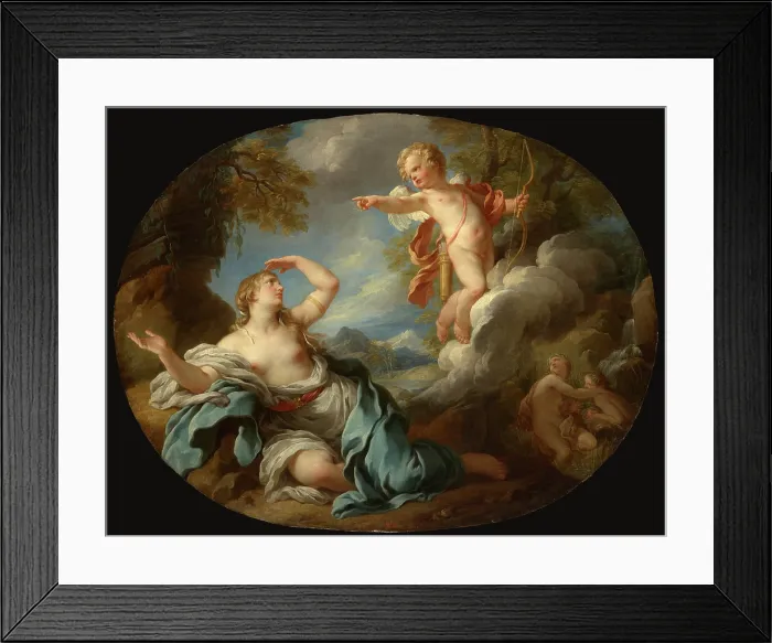 Framed Print : Cupid Leaving Psyche, between 1730-1735. Creator: Francois Lemoyne Framed Print : Cupid Leaving Psyche, between 1730-1735. Creator: Francois Lemoyne