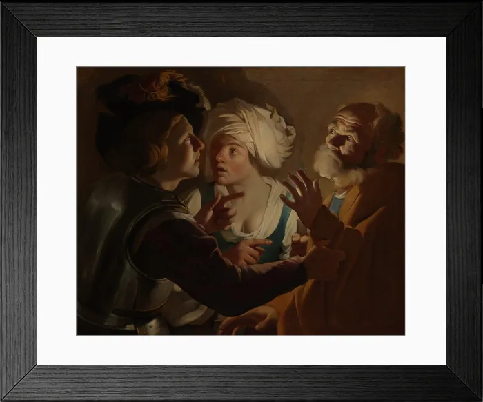 Framed Print : Denial of Saint Peter, c1610s. Creator: Dirck van Baburen Framed Print : Denial of Saint Peter, c1610s. Creator: Dirck van Baburen